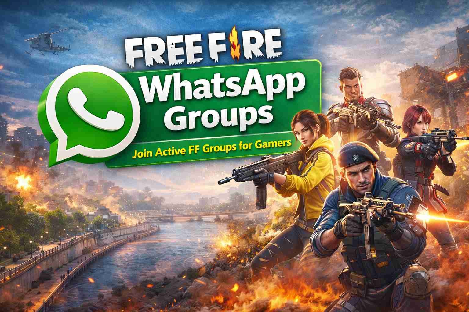Read more about the article Free Fire WhatsApp Groups link – Join Active FF Groups for Gamers